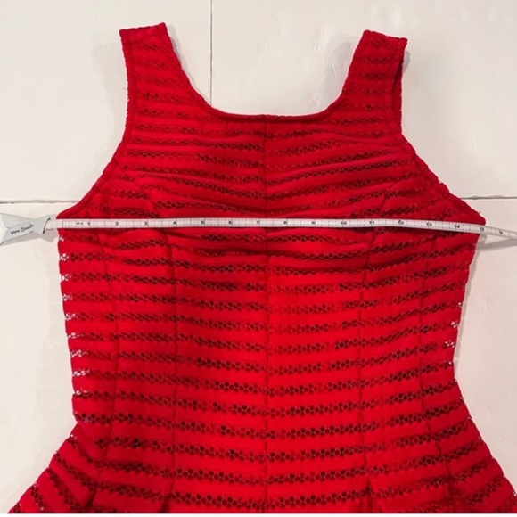 Lulus Brighter is Better Red Ribbed Sleeveless
Skater Dress MEDIUM - Picture 12 of 13